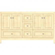 Strasser Woodenwork 52.079 - 60 X 21 X 34.5 Alki Essence Vanity Ogee Miter Nat Maple Db