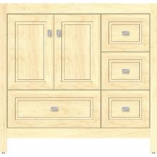 Strasser Woodenwork 52.134 - 36 X 18.5 X 34.5 Alki Essence Vanity Ogee Miter Nat Maple Rh