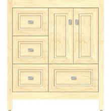 Strasser Woodenwork 52.156 - 30 X 21 X 34.5 Alki Essence Vanity Ogee Miter Nat Maple Lh