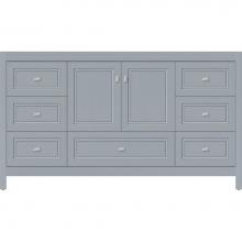 Strasser Woodenwork 52.271 - 60 X 21 X 34.5 Alki Essence Vanity Ogee Miter Silver Oak Sb