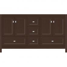 Strasser Woodenwork 52.362 - 60 X 21 X 34.5 Alki Essence Vanity Ogee Miter Choc Oak Db