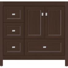 Strasser Woodenwork 52.373 - 36 X 18.5 X 34.5 Alki Essence Vanity Ogee Miter Choc Oak Lh