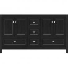 Strasser Woodenwork 52.388 - 60 X 21 X 34.5 Alki Essence Vanity Ogee Miter Midnight Oak Db