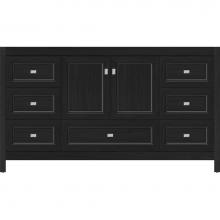 Strasser Woodenwork 52.391 - 60 X 18.5 X 34.5 Alki Essence Vanity Ogee Miter Midnight Oak Sb