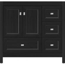 Strasser Woodenwork 52.397 - 36 X 18.5 X 34.5 Alki Essence Vanity Ogee Miter Midnight Oak Rh