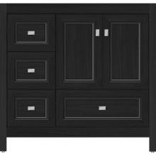 Strasser Woodenwork 52.399 - 36 X 18.5 X 34.5 Alki Essence Vanity Ogee Miter Midnight Oak Lh