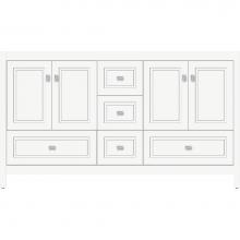 Strasser Woodenwork 52.116 - 60 X 21 X 34.5 Alki Essence Vanity Ogee Miter Sat White Db