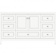 Strasser Woodenwork 52.267 - 60 X 21 X 34.5 Alki Essence Vanity Ogee Miter Sat White Sb