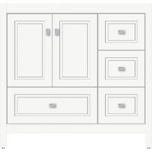 Strasser Woodenwork 52.124 - 36 X 21 X 34.5 Alki Essence Vanity Ogee Miter Sat White Rh