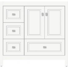 Strasser Woodenwork 52.127 - 36 X 18.5 X 34.5 Alki Essence Vanity Ogee Miter Sat White Lh