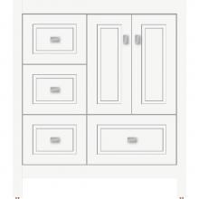 Strasser Woodenwork 52.133 - 30 X 21 X 34.5 Alki Essence Vanity Ogee Miter Sat White Lh