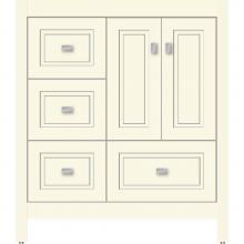 Strasser Woodenwork 52.159 - 30 X 18.5 X 34.5 Alki Essence Vanity Ogee Miter Sat Biscuit Lh