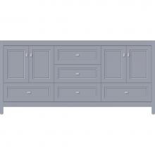 Strasser Woodenwork 52.438 - 72 X 21 X 34.5 Alki Essence Vanity Ogee Miter Sat Silver Db