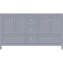 Strasser Woodenwork 52.415 - 60 X 18.5 X 34.5 Alki Essence Vanity Ogee Miter Sat Silver Db