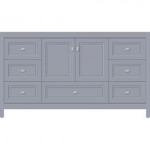 Strasser Woodenwork 52.417 - 60 X 18.5 X 34.5 Alki Essence Vanity Ogee Miter Sat Silver Sb