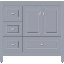 Strasser Woodenwork 52.425 - 36 X 18.5 X 34.5 Alki Essence Vanity Ogee Miter Sat Silver Lh