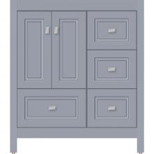 Strasser Woodenwork 52.427 - 30 X 18.5 X 34.5 Alki Essence Vanity Ogee Miter Sat Silver Rh