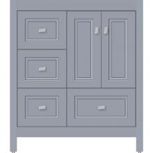 Strasser Woodenwork 52.428 - 30 X 21 X 34.5 Alki Essence Vanity Ogee Miter Sat Silver Lh