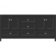 Strasser Woodenwork 52.331 - 72 X 18.5 X 34.5 Alki Essence Vanity Ogee Miter Sat Black Db