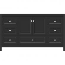 Strasser Woodenwork 52.200 - 60 X 21 X 34.5 Alki Essence Vanity Ogee Miter Sat Black Sb