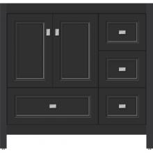 Strasser Woodenwork 52.208 - 36 X 21 X 34.5 Alki Essence Vanity Ogee Miter Sat Black Rh