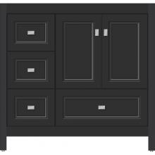 Strasser Woodenwork 52.211 - 36 X 18.5 X 34.5 Alki Essence Vanity Ogee Miter Sat Black Lh