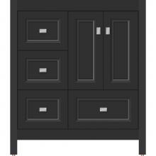 Strasser Woodenwork 52.213 - 30 X 21 X 34.5 Alki Essence Vanity Ogee Miter Sat Black Lh