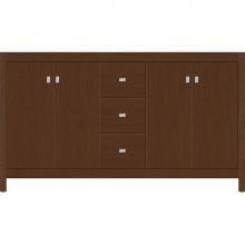 Strasser Woodenwork 53.412 - 60 X 18.5 X 34.5 Alki View Vanity Slab Pecan Cherry Db