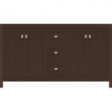 Strasser Woodenwork 52.710 - 60 X 21 X 34.5 Alki View Vanity Slab Choc Oak Db