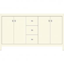 Strasser Woodenwork 52.677 - 60 X 18.5 X 34.5 Alki View Vanity Slab Sat Biscuit Db