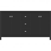 Strasser Woodenwork 53.645 - 60 X 21 X 34.5 Alki View Vanity Slab Sat Black Db