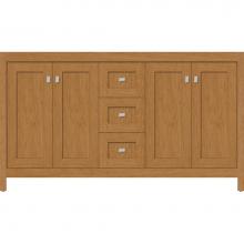 Strasser Woodenwork 52.474 - 60 X 18.5 X 34.5 Alki View Vanity Shaker Nat Cherry Db