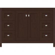 Strasser Woodenwork 53.475 - 48 X 21 X 34.5 Alki View Vanity Shaker Choc Cherry Sb