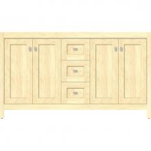 Strasser Woodenwork 52.477 - 60 X 18.5 X 34.5 Alki View Vanity Shaker Nat Maple Db