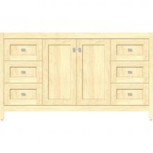 Strasser Woodenwork 52.584 - 60 X 21 X 34.5 Alki View Vanity Shaker Nat Maple Sb