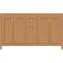 Strasser Woodenwork 52.850 - 60 X 21 X 34.5 Alki View Vanity Shaker Nat Oak Db