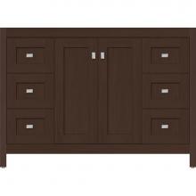 Strasser Woodenwork 52.569 - 48 X 18.5 X 34.5 Alki View Vanity Shaker Choc Oak Sb