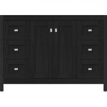 Strasser Woodenwork 52.476 - 48 X 18.5 X 34.5 Alki View Vanity Shaker Midnight Oak Sb