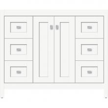 Strasser Woodenwork 52.596 - 42 X 21 X 34.5 Alki View Vanity Shaker Sat White Sb