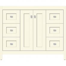 Strasser Woodenwork 52.535 - 42 X 18.5 X 34.5 Alki View Vanity Shaker Sat Biscuit Sb