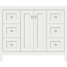 Strasser Woodenwork 53.712 - 42 X 18.5 X 34.5 Alki View Vanity Shaker Powder Grey Sb