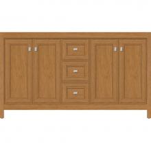 Strasser Woodenwork 52.995 - 60 X 18.5 X 34.5 Alki View Vanity Deco Miter Nat Cherry Db