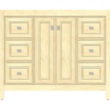Strasser Woodenwork 53.323 - 42 X 18.5 X 34.5 Alki View Vanity Deco Miter Nat Maple Sb
