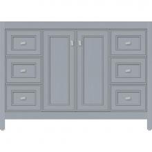 Strasser Woodenwork 53.178 - 48 X 18.5 X 34.5 Alki View Vanity Deco Miter Silver Oak Sb