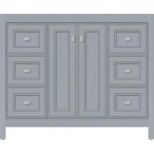 Strasser Woodenwork 53.179 - 42 X 21 X 34.5 Alki View Vanity Deco Miter Silver Oak Sb