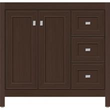 Strasser Woodenwork 53.241 - 36 X 18.5 X 34.5 Alki View Vanity Deco Miter Choc Oak Rh