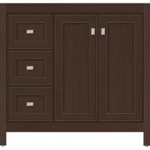 Strasser Woodenwork 53.242 - 36 X 18.5 X 34.5 Alki View Vanity Deco Miter Choc Oak Lh