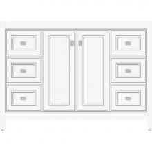 Strasser Woodenwork 53.261 - 48 X 21 X 34.5 Alki View Vanity Deco Miter Sat White Sb