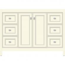 Strasser Woodenwork 53.200 - 48 X 18.5 X 34.5 Alki View Vanity Deco Miter Sat Biscuit Sb