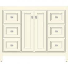 Strasser Woodenwork 53.201 - 42 X 21 X 34.5 Alki View Vanity Deco Miter Sat Biscuit Sb